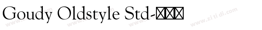 Goudy Oldstyle Std字体转换
